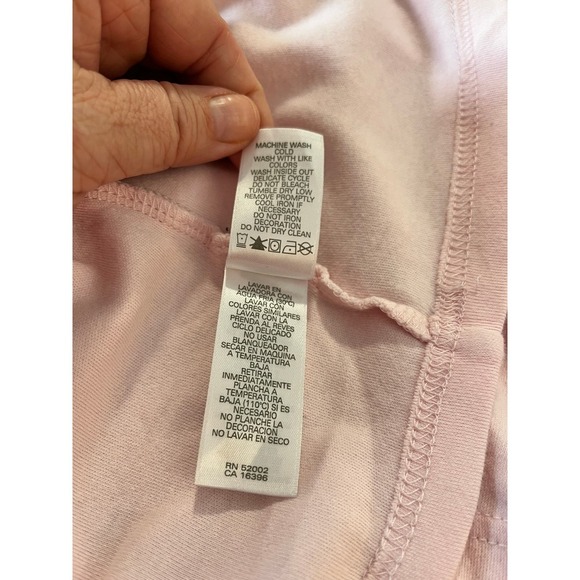 Liz Claiborne T-Shirt Long Sleeve Pale Pink Love Sequin Graphic Womens Medium​ - Picture 6 of 6